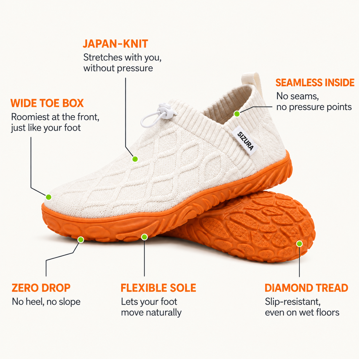 Sizura™ ComfortStep Walking Barefoot Shoes