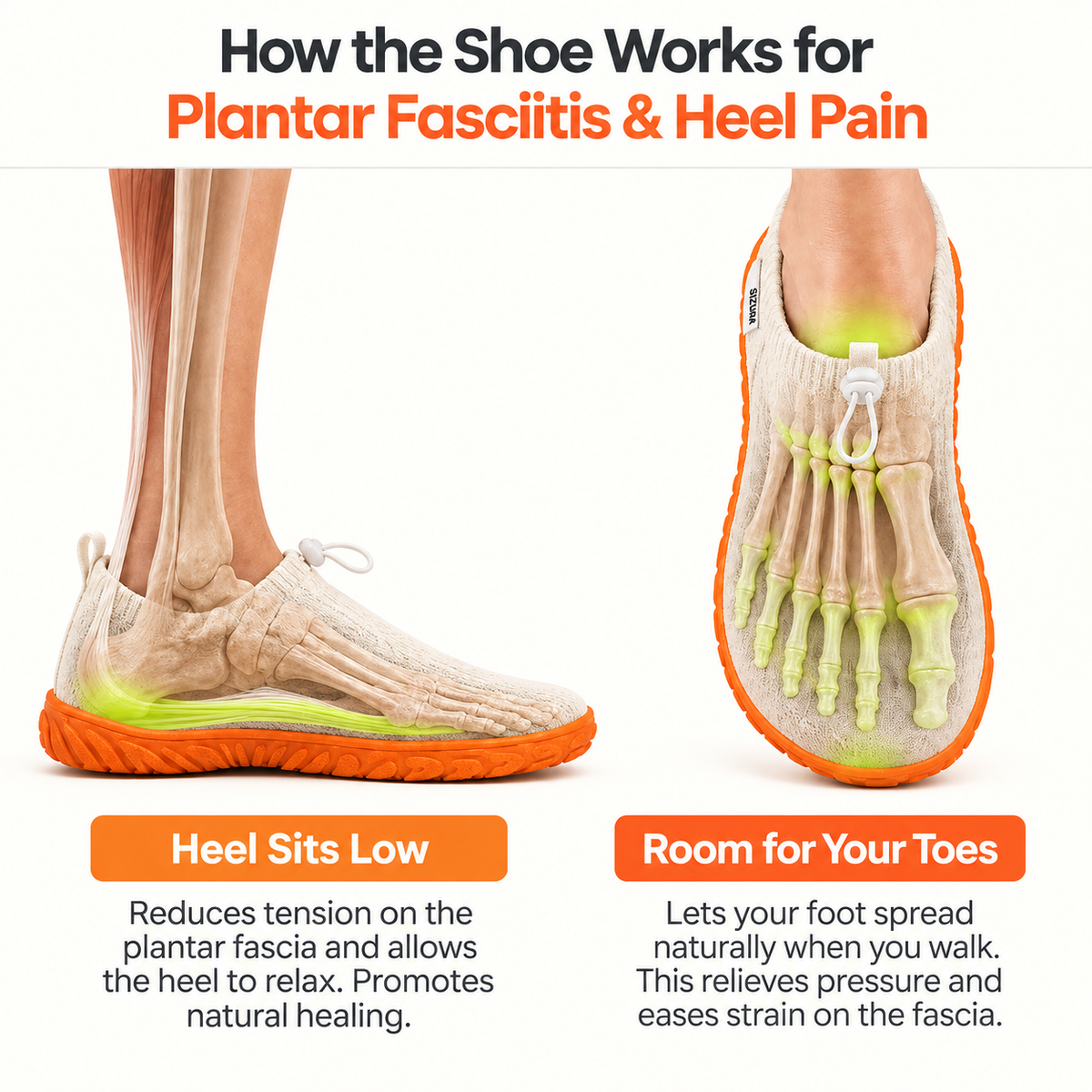 Sizura™ ComfortStep Walking Barefoot Shoes