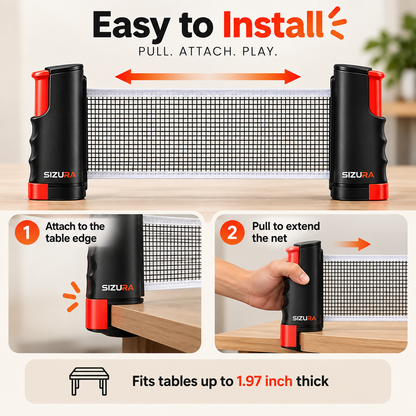SmashDock Pro – Portable Table Tennis Set for Any Table