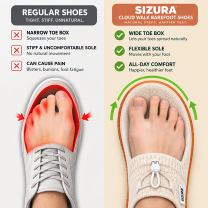 Sizura™ ComfortStep Walking Barefoot Shoes